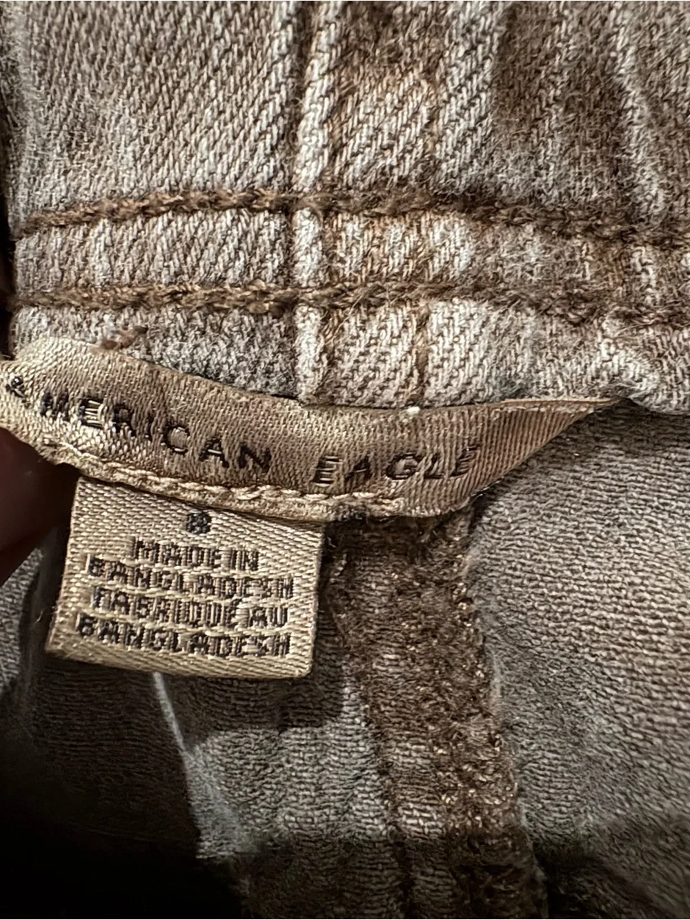 American Eagle Size 8 Brown Washed Utility Shorts Drawstring High Rise